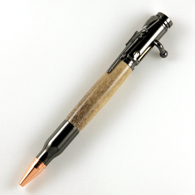 Caribou Antler 30 Caliber Bolt Action Gun Metal Bullet Etsy