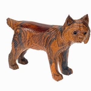 Desert Ironwood Bobcat carving