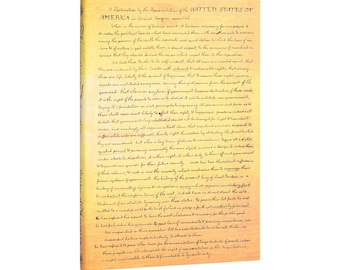 Sin forro Grande La Declaración de Independencia 8 1/4" x 11 3/4" Diario tapa dura libro en blanco - PAPERBLANKS 9781439772256 Patriótico