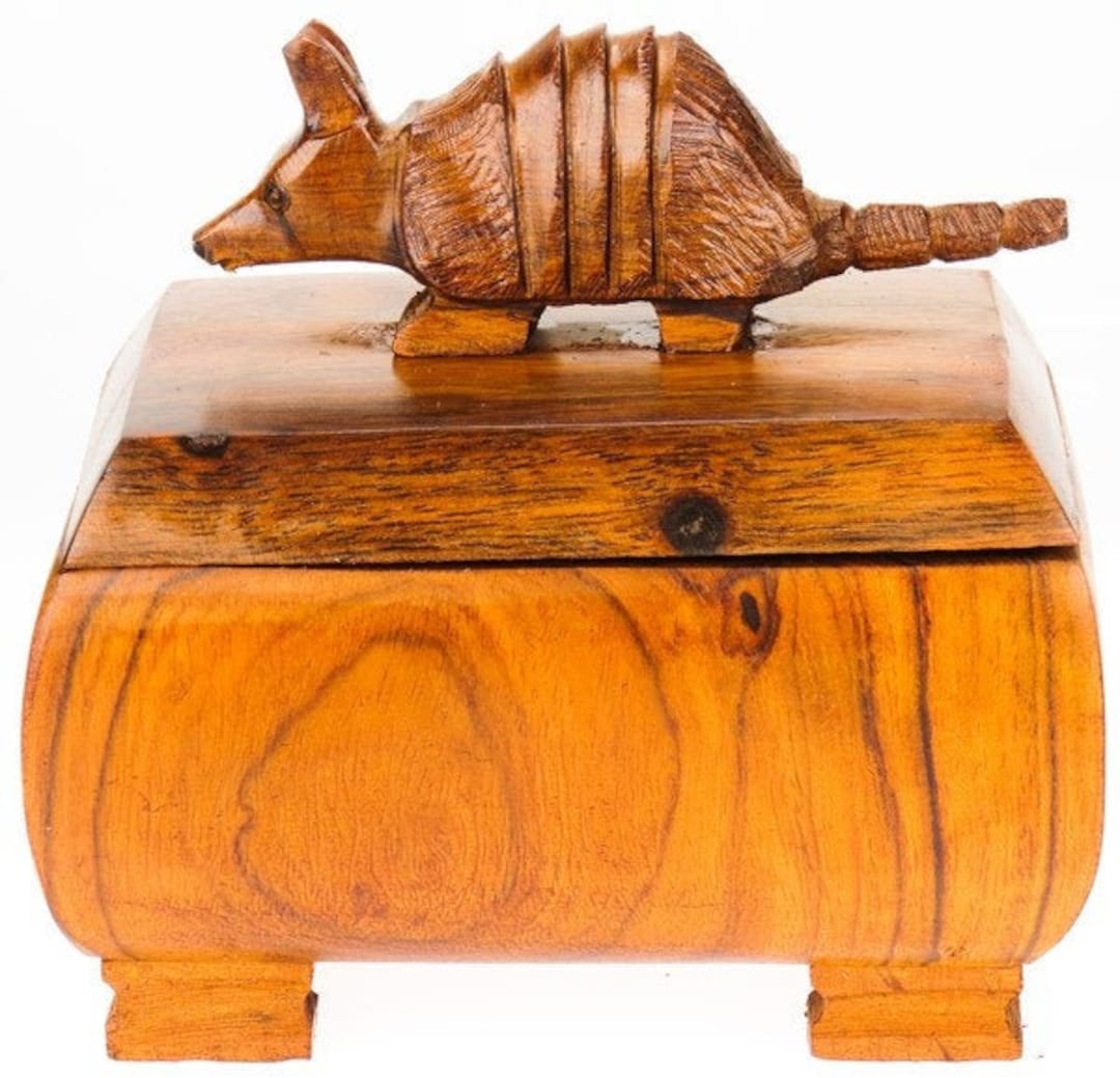 Desert Ironwood Armadillo Box 4 X 3 Carving Etsy