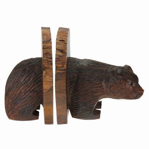 Desert Ironwood Bear Bookends carving