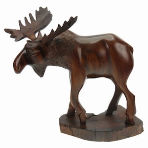 Desert Ironwood Moose carving