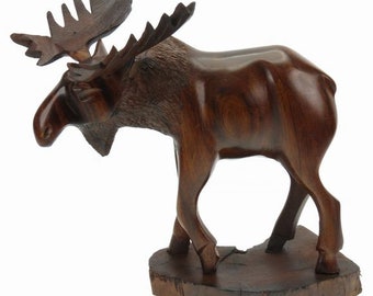 Desert Ironwood Moose carving
