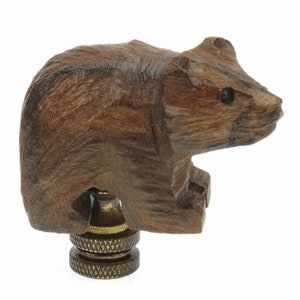 Wüsteneisenholz Rough Bear Finial Schnitzerei