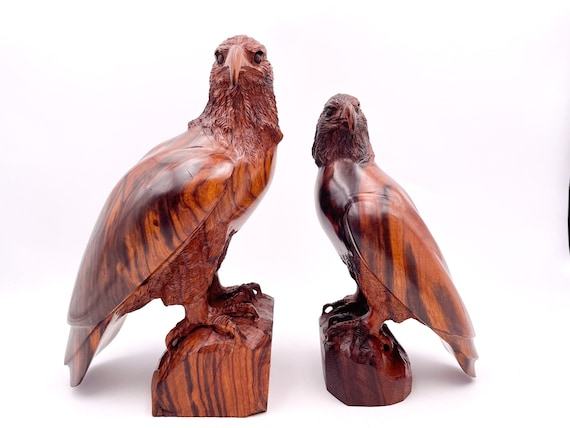 砂漠の鉄木の精巧な鷲の彫刻 - Etsy 日本