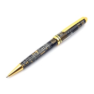 Genuine Black Circuit Board Gold Executive Ballpoint Twist Pen
