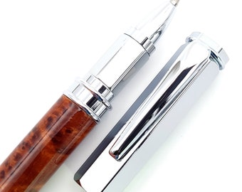 Thuya Burl Magnetic Vertex Gunmetal Estilográfica o Rollerball