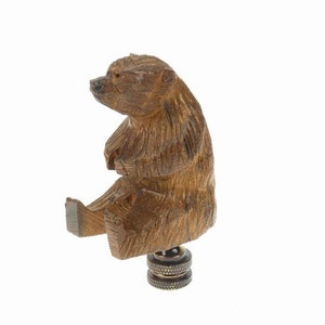 Desert Ironwood Bear Sitting Finial carving