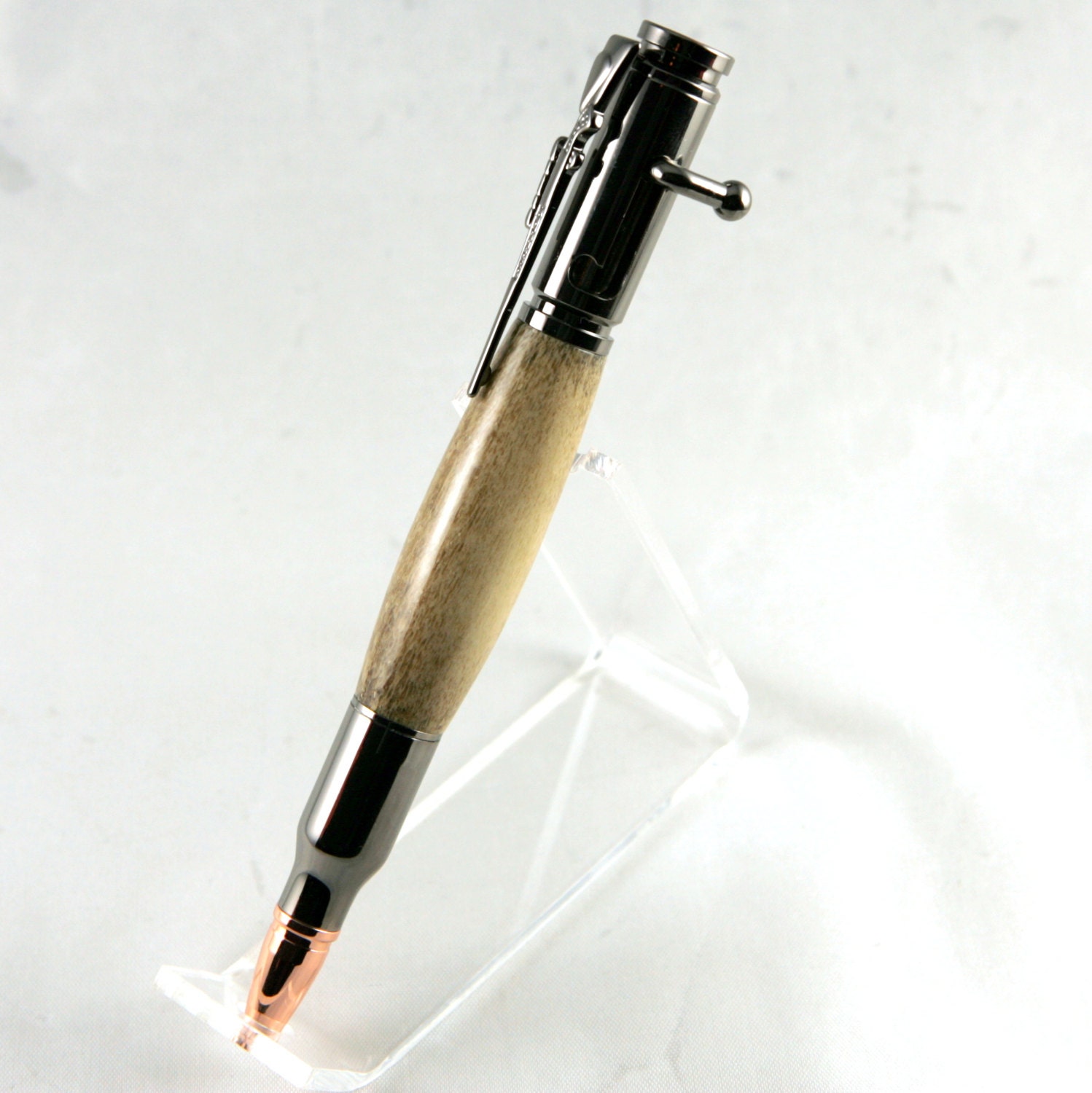 Caribou Antler 30 Caliber Bolt Action Gun Metal Bullet Etsy