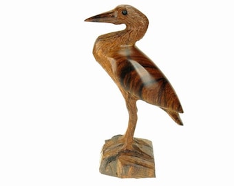 Desert Ironwood Blue Heron carving