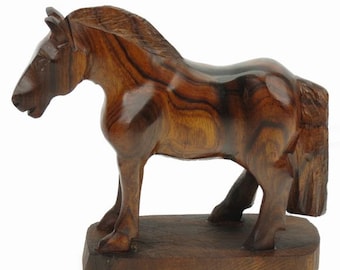 Desert Ironwood Horse carving