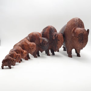 Desert Ironwood Buffalo carving bison image 2