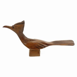 Desert Ironwood Roadrunner carving