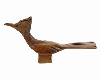 Desert Ironwood Roadrunner carving