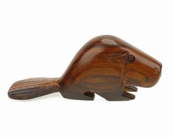 Desert Ironwood Beaver carving