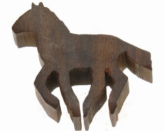 Desert Ironwood Pferd Silhouette Schubladenknauf Schnitzerei