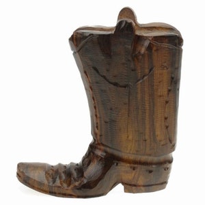 Desert Ironwood Cowboy Boot carving