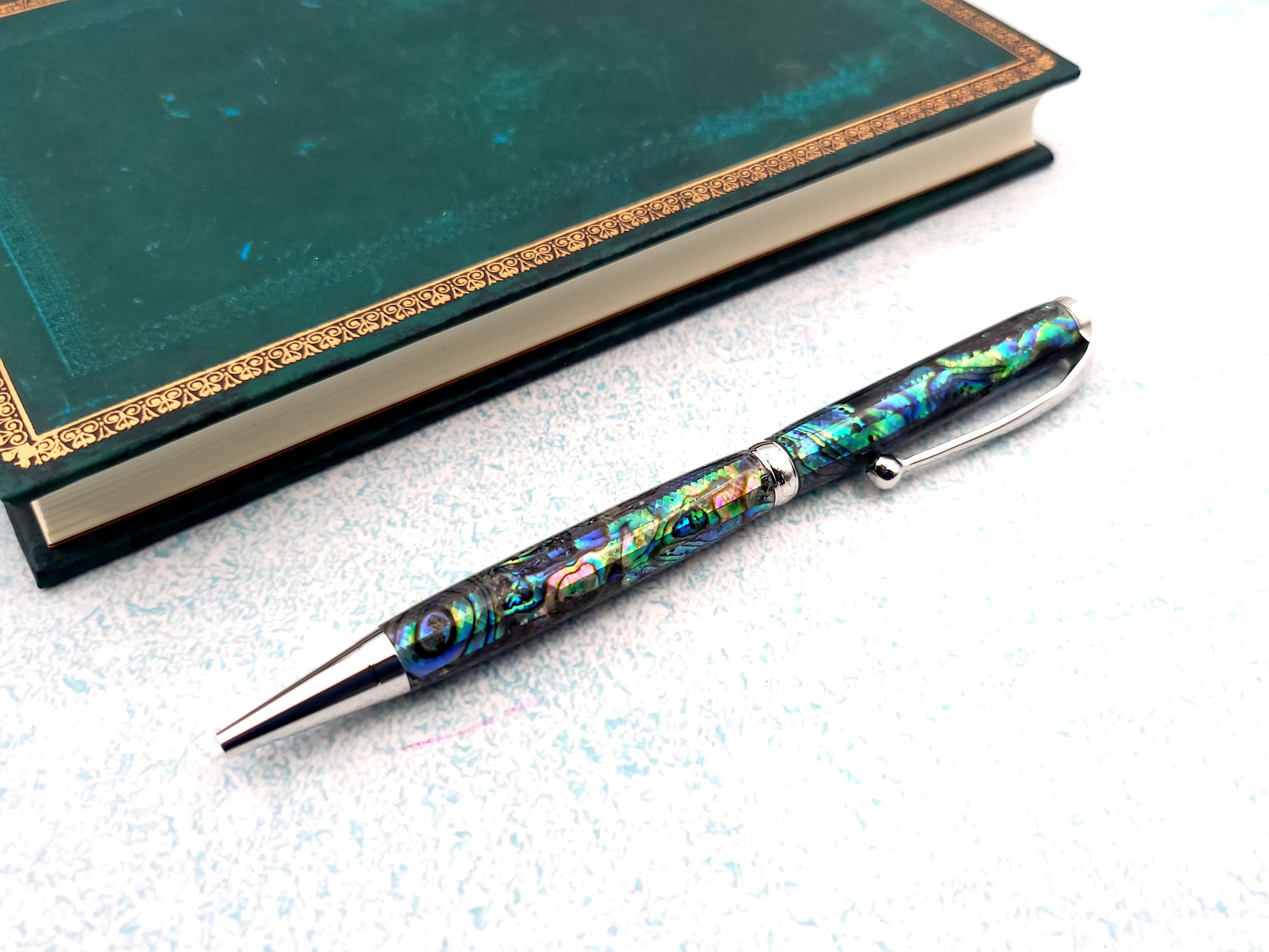 Abalone Shell Nelson Chrome Plated Twist Pen