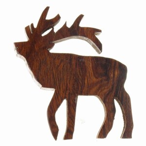Desert Ironwood Elk Silhouette Drawer Pull carving