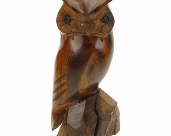 Desert Ironwood Perched Owl carving