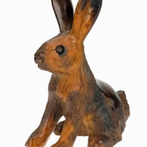 Desert Ironwood Jackrabbit carving