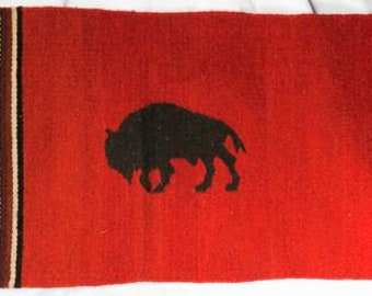 Zapotec Buffalo Table Runner - bison