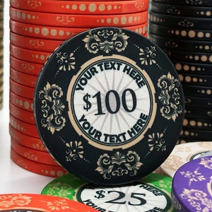 The Victorian Ceramic Custom Poker Chip-Sample Pack - 5 Chips