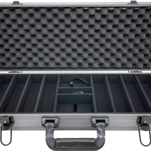 Étui de poker en aluminium robuste Premium - Contient 500 jetons de taille standard - Jetons de poker non inclus