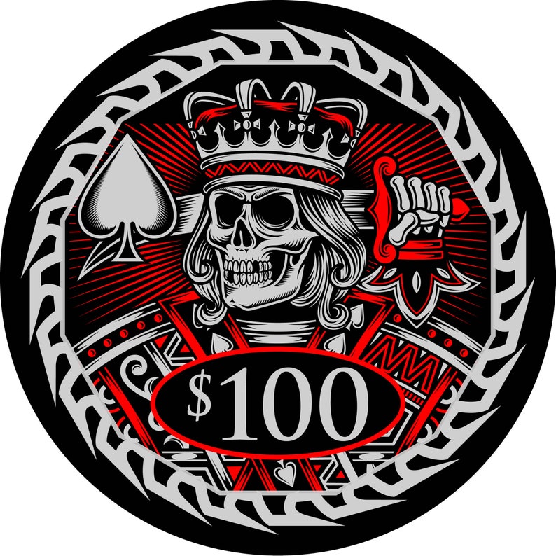 King of Spades Ceramic Custom Poker Chip Set With Wood Case Etsy