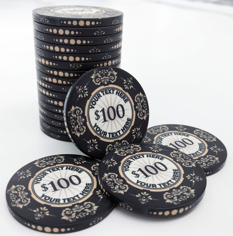 Personalized Victorian Ceramic Poker Chip Set in Printed Etsy