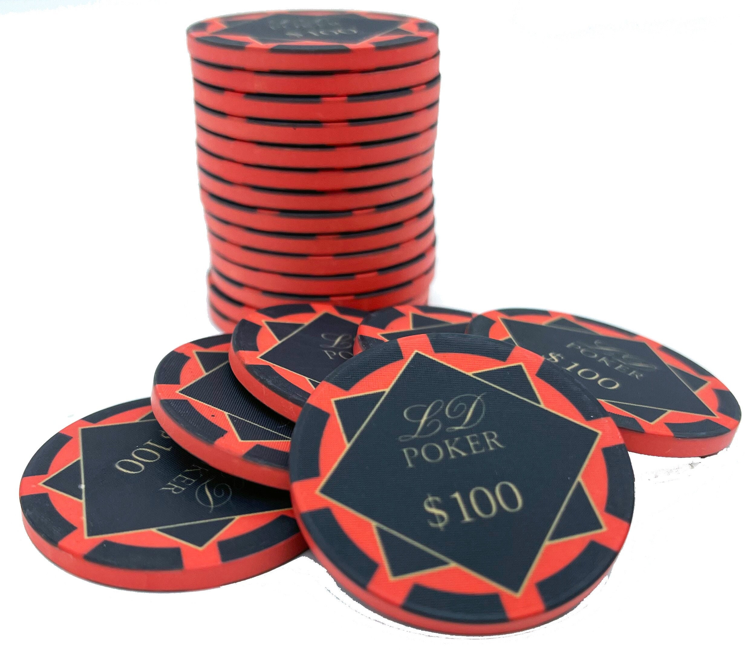Fiches Da Poker Personalizzate - 100 Chip In Plastica Con Logo O Foto - Nero - Foto 2