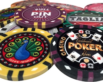 Personalized Heavy Clay Poker Chips - 50 Quantity