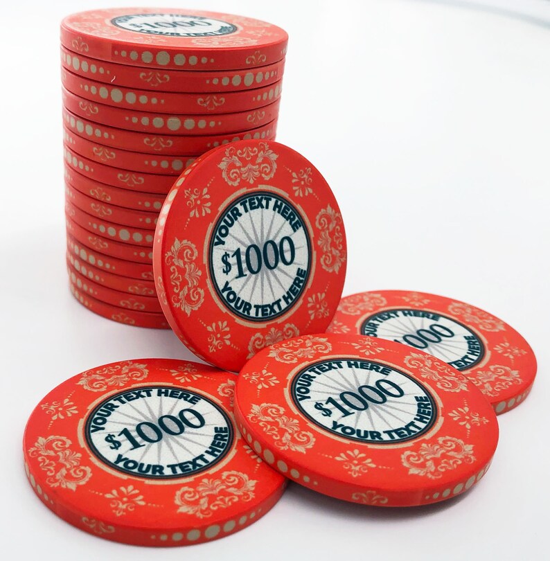 Personalized Victorian Ceramic Poker Chip Set in Printed Etsy