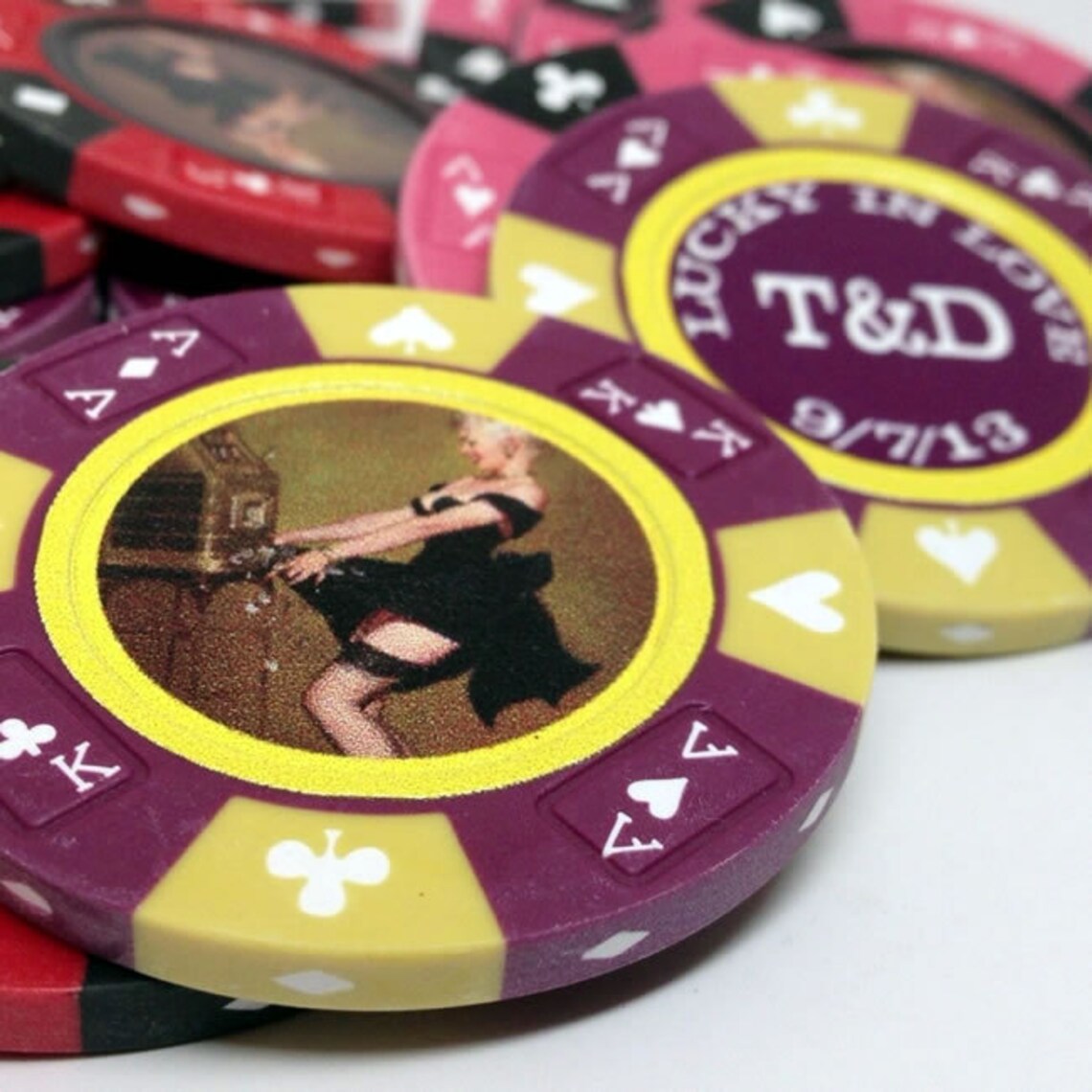 Personalized Heavy Clay Poker Chips 1000 Quantity Etsy