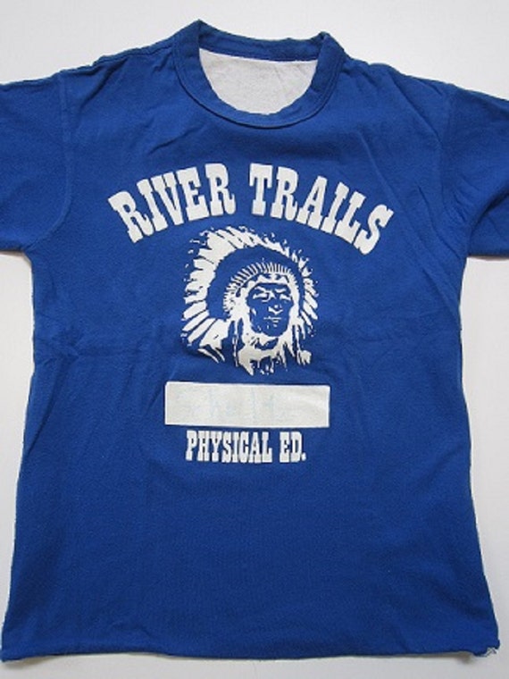 1970's Vintage Team Athletic T - RIVER TRAILS Phy… - image 1