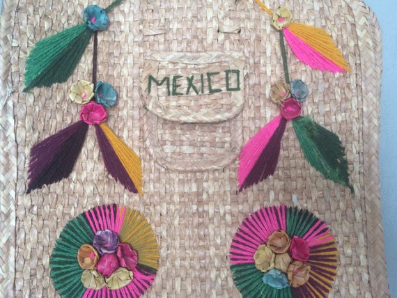 Vintage 'MEXICO' Straw Tote - image 2