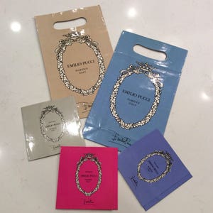 Set of 5 Vintage Pucci Shopping Bags