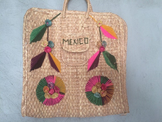 Vintage 'MEXICO' Straw Tote - image 1