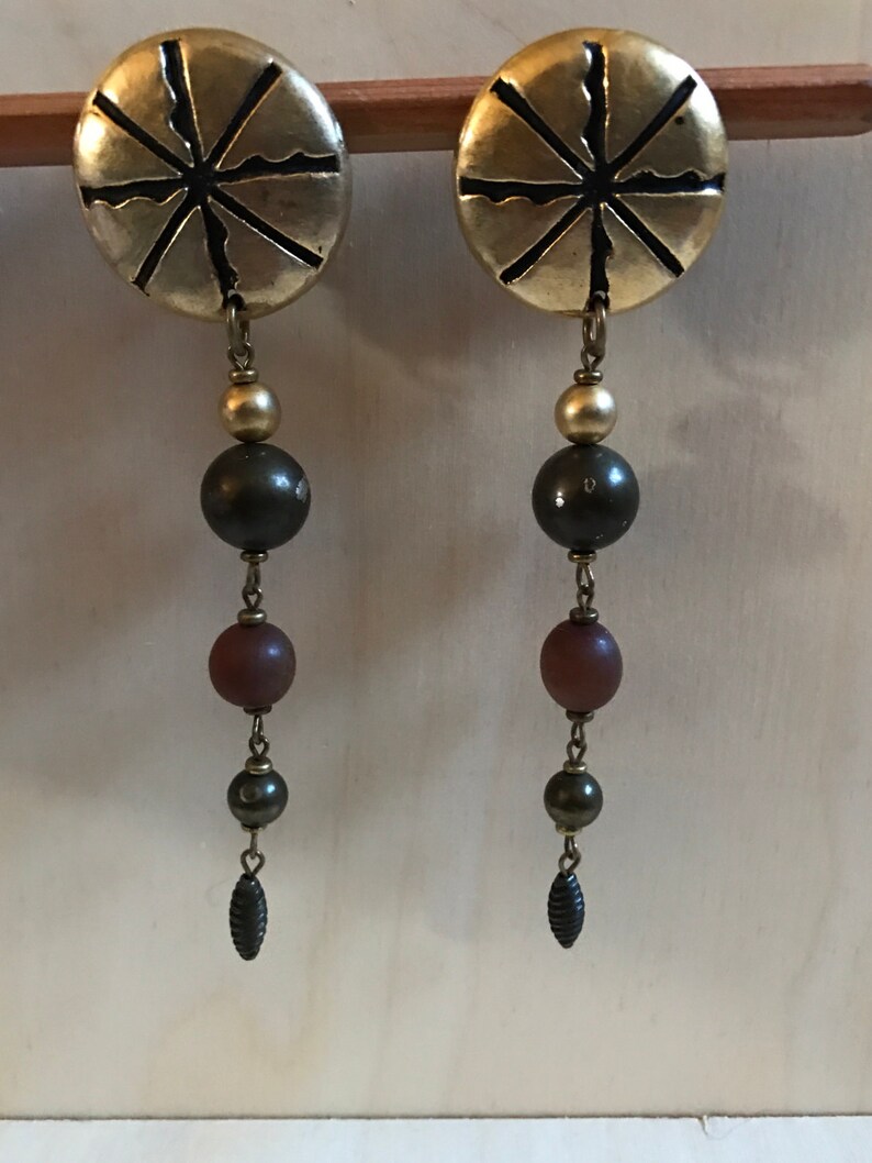 Retro Clip on Rasco NYC Earrings Etsy