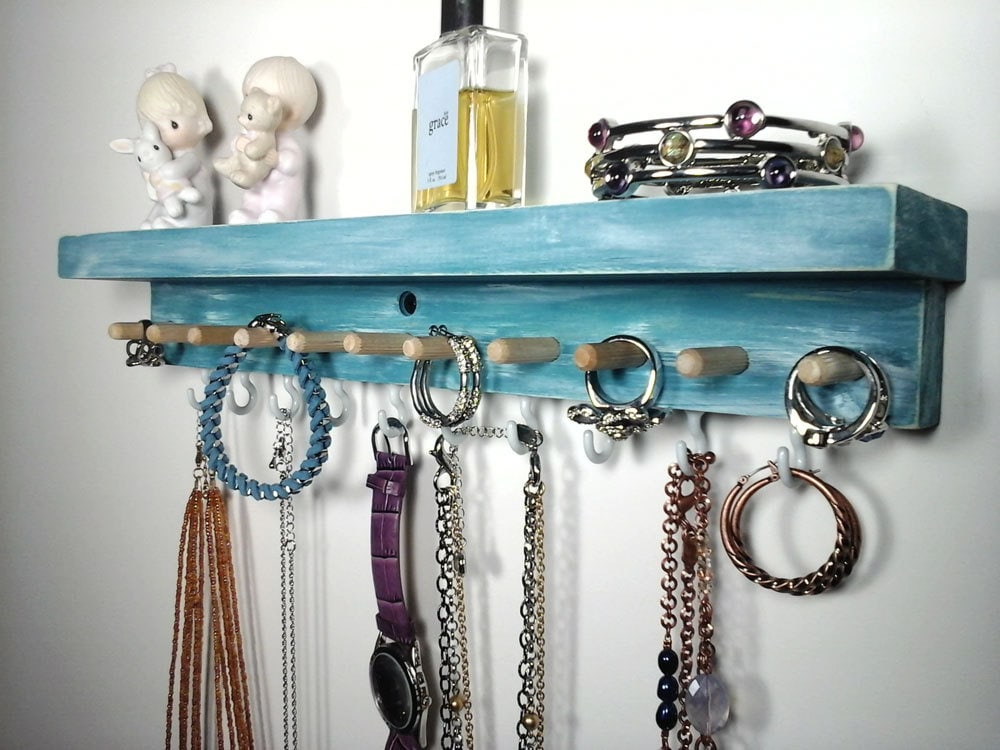 Wall Mount Jewelry Organizer Hanging Jewlery Holder with ...