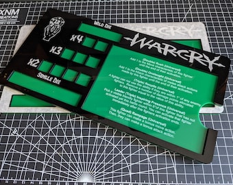 Warcry dashboard, aangepast acryl met een logo naar keuze