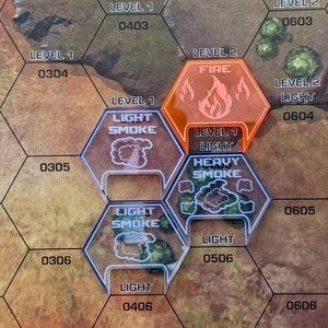 Battletech Fire & Smoke Tokens ... track fire and smoke easily with tokens.