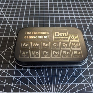 D&D Dice Tin! Totally customizable with your favourite Icon, Logo or Slogan! (Dice not included)
