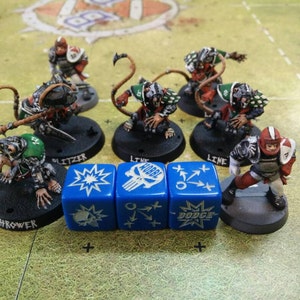 Jeu complet de dés de blocs ... adapté pour une utilisation avec Blood Bowl