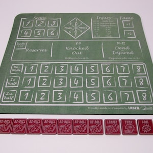 Dugout & Tokens suitable for Blood Bowl and other games.