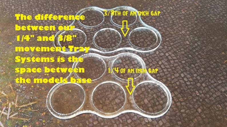 Warhammer 28mm Movement Tray, 3/8th spacing for models for 40K and Age of Sigmar. *Ships from Canada image 2