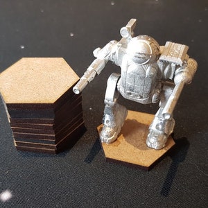 Battlemecha MDF 1" zeskantige basissen