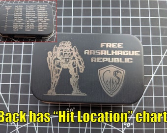 Battletech Movement Collector Tin only ... Add your own Clan or House logo!