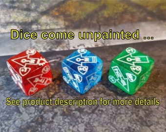 Battlemecha Movement Dice (Clear) ... track modifiers/penalties easily with colour coded dice! (Clear) *Ships from Canada