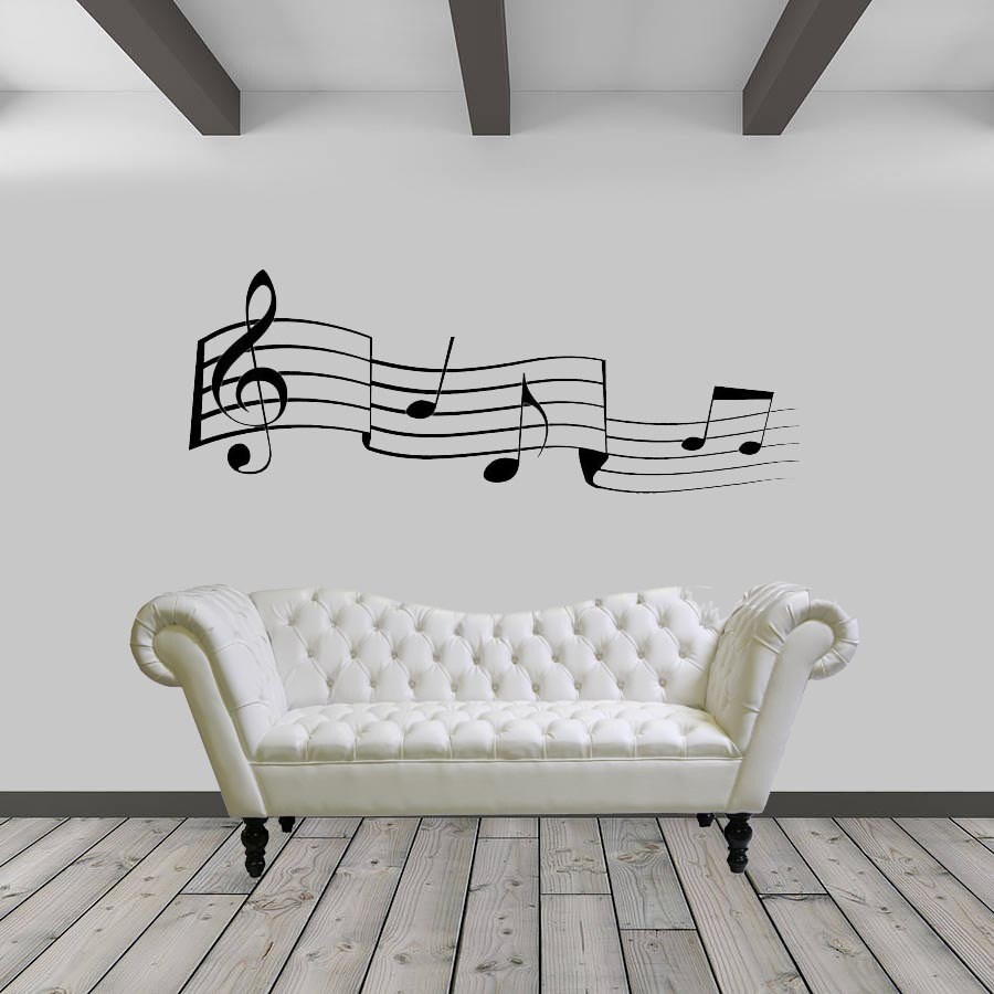 Music Notes Vinyl Wall Decal Etsy